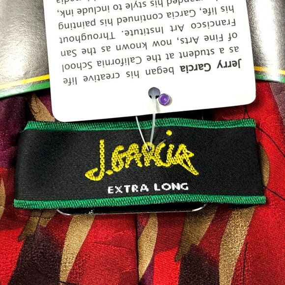 Vtg. J. Garcia Extra Long Silk Tie Wetlands II Collection - 61.5" x 4" - NWT - Picture 8 of 9